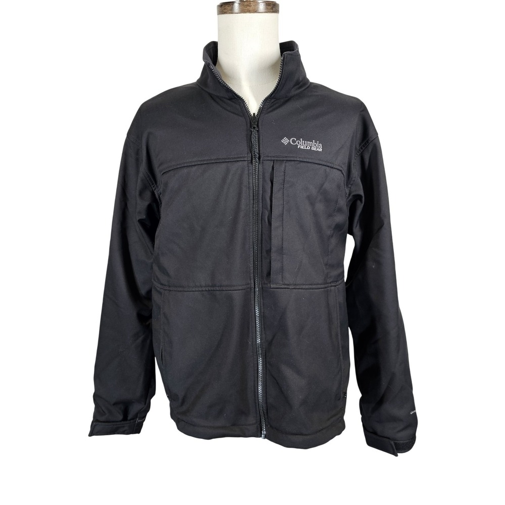 Columbia Jacket Mens XL Black Field Gear Interchange Omni-Shield Softshell Coat
